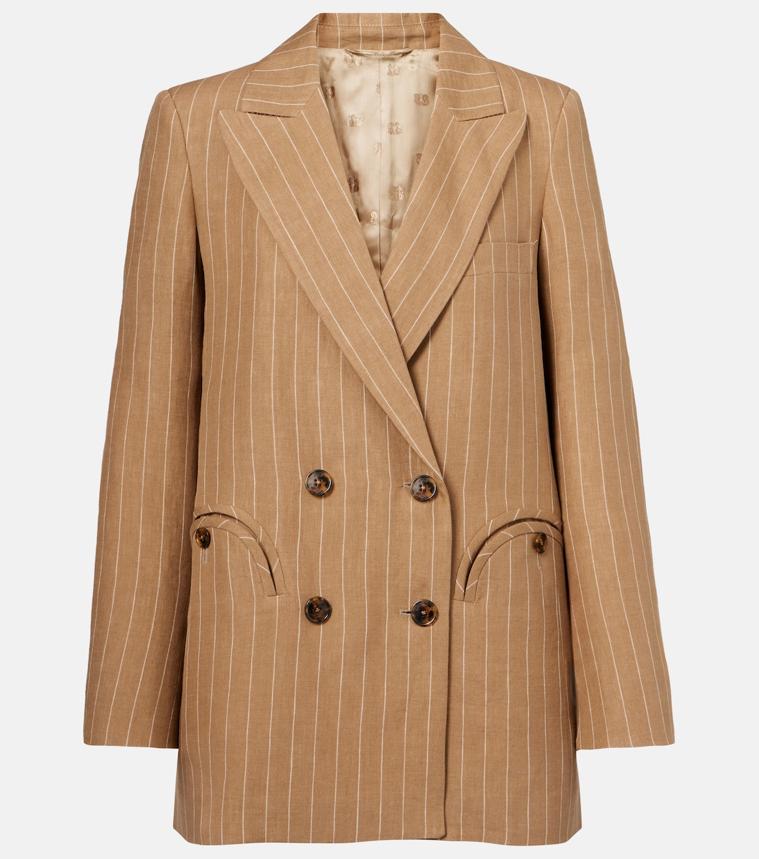 Blazer Heretique rayé en lin | Blazé Milano
