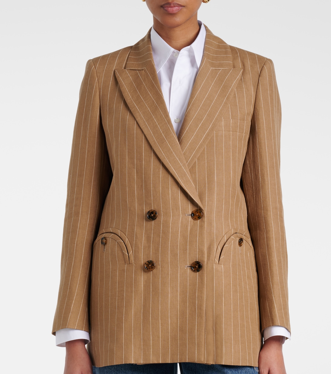 Blazer Heretique rayé en lin | Blazé Milano