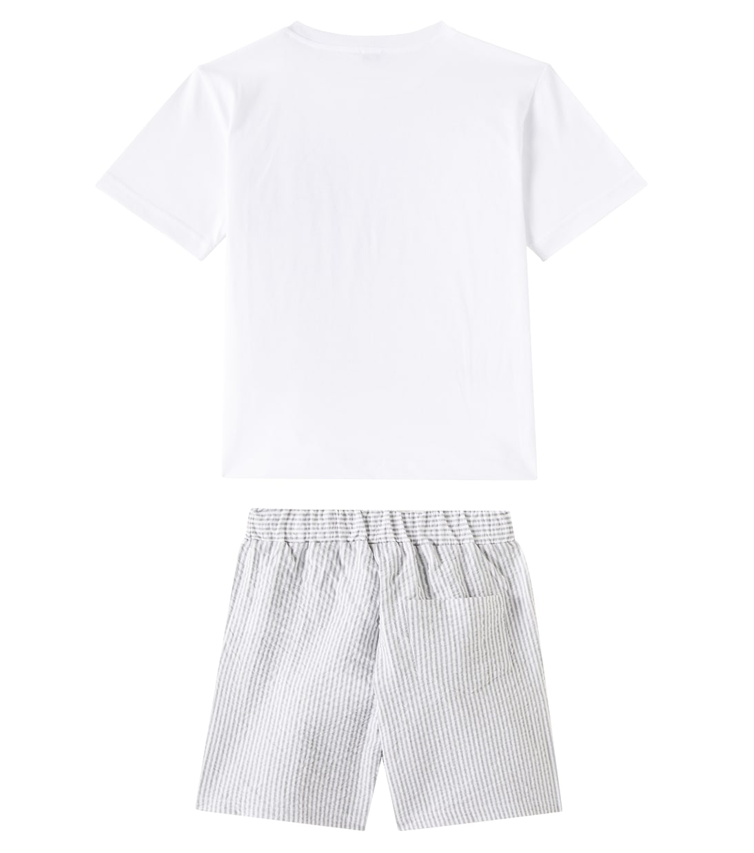 Striped cotton T-shirt and Bermuda shorts set | Il Gufo
