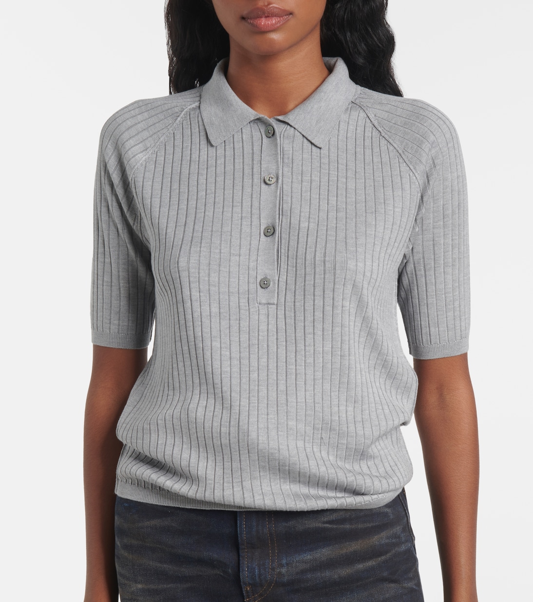 Polo in maglia di seta | Acne Studios