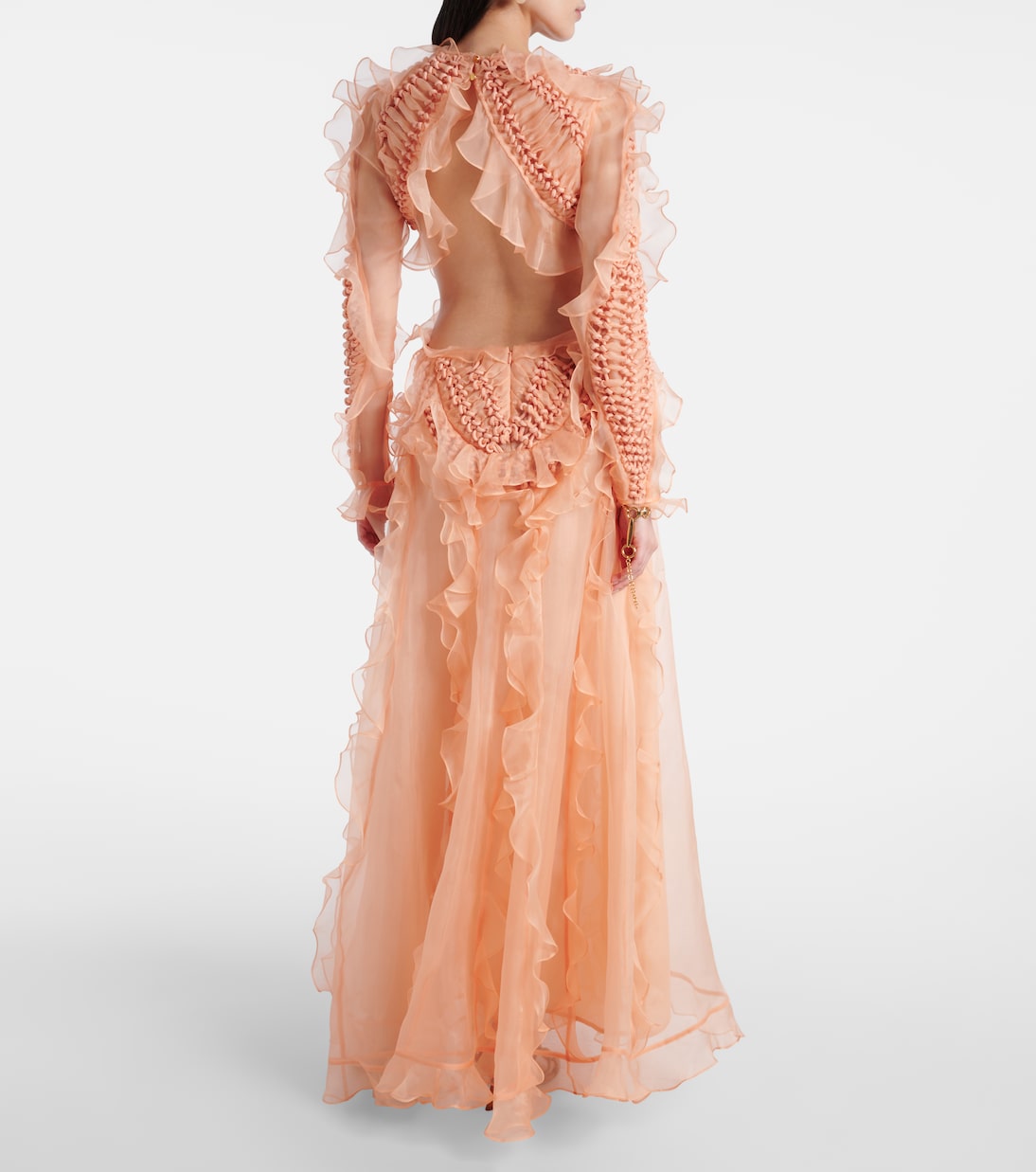 Abito lungo Balance in organza di seta | Zimmermann