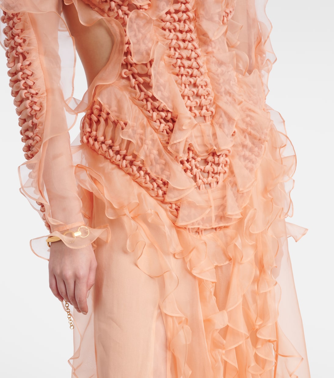 Abito lungo Balance in organza di seta | Zimmermann