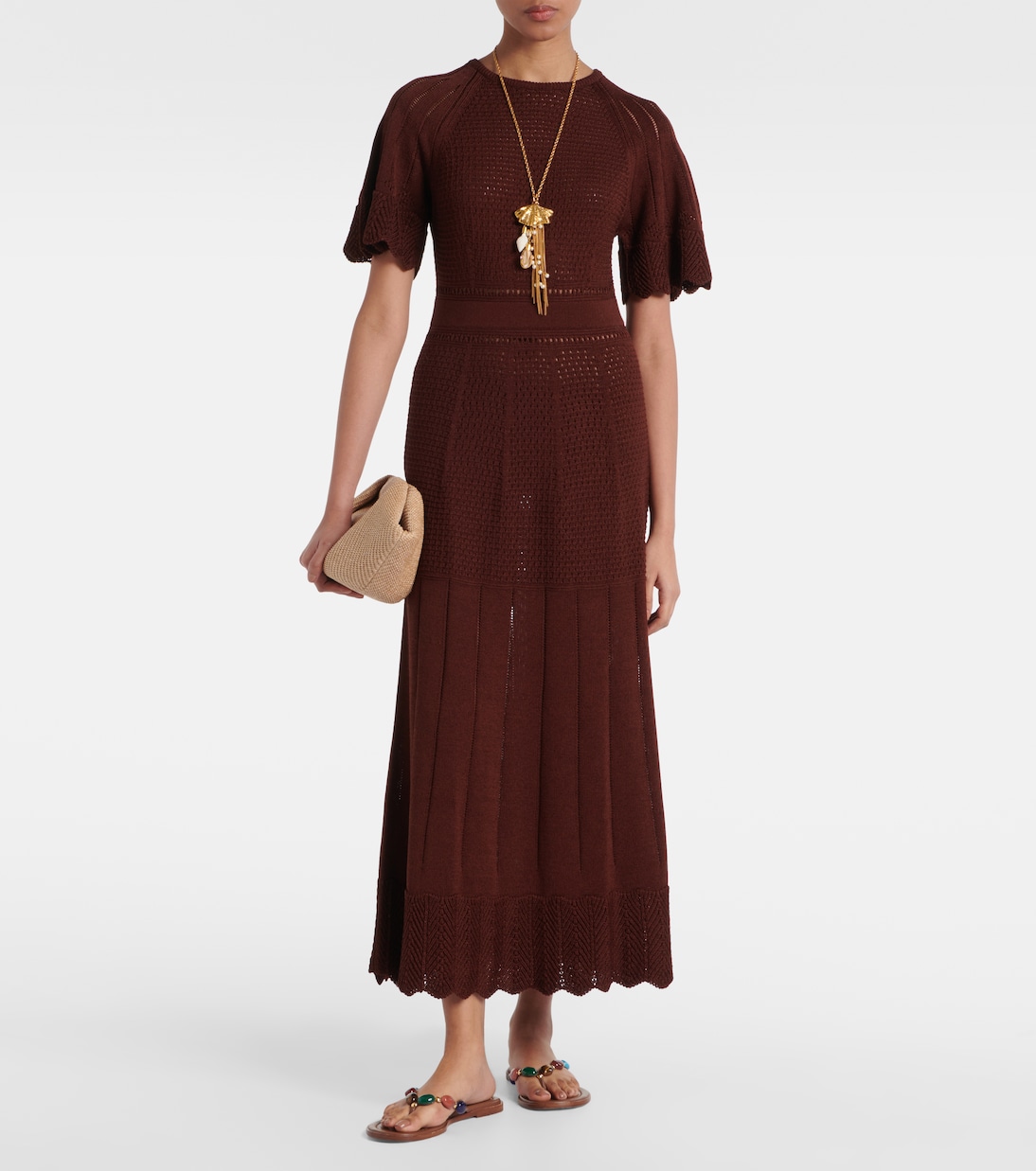 Imaginaire cotton-blend maxi dress | Eres