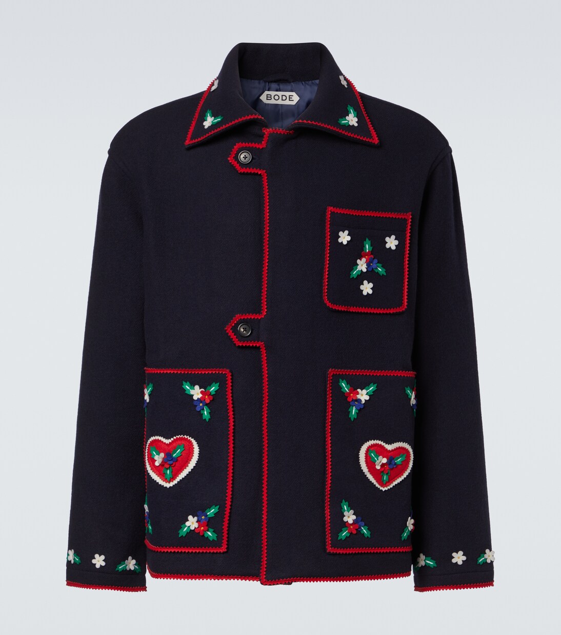 Carroll embroidered wool jacket | Bode