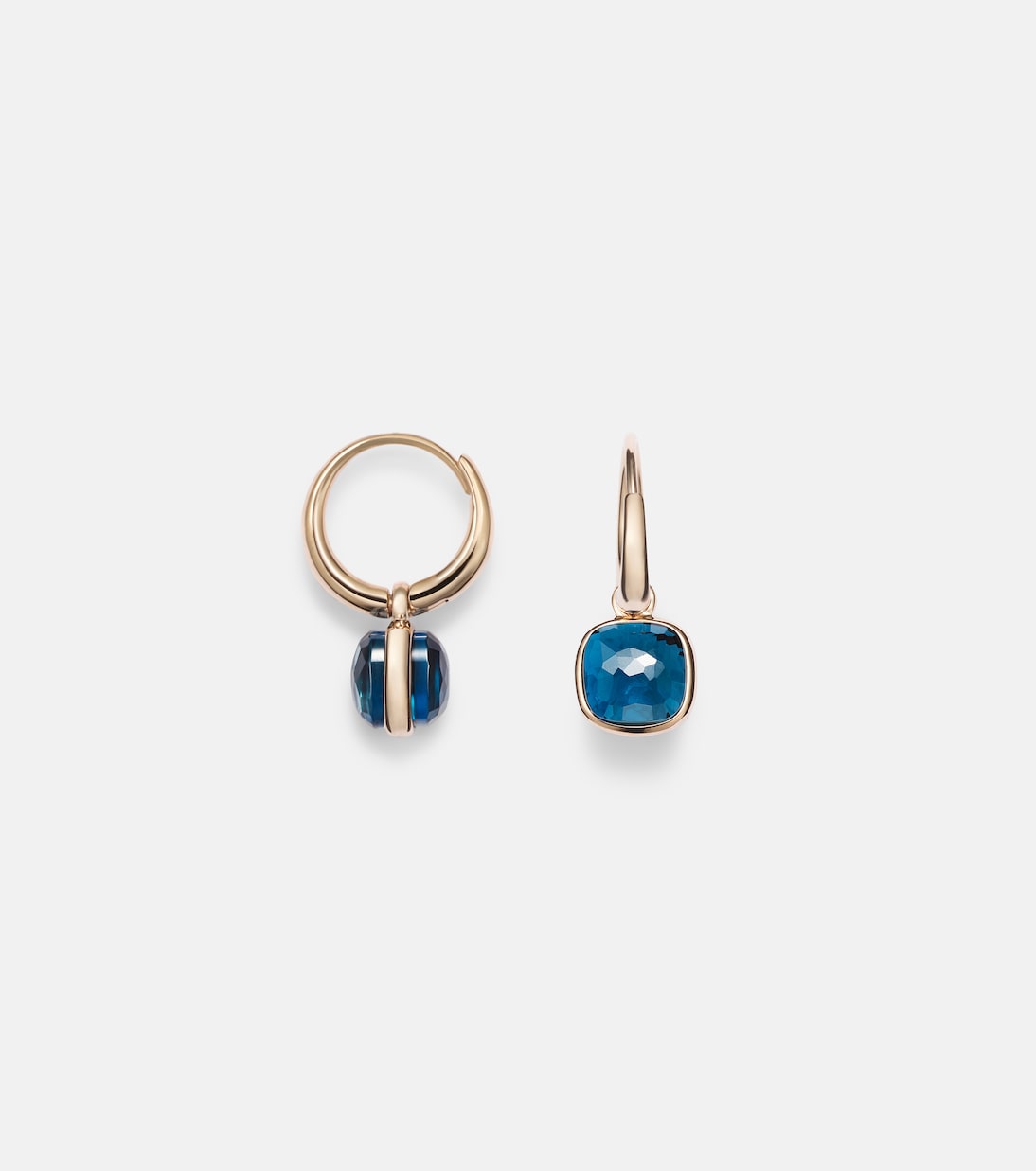 Boucles d'oreilles Nudo Mini en or rose 18 ct et topazes | Pomellato
