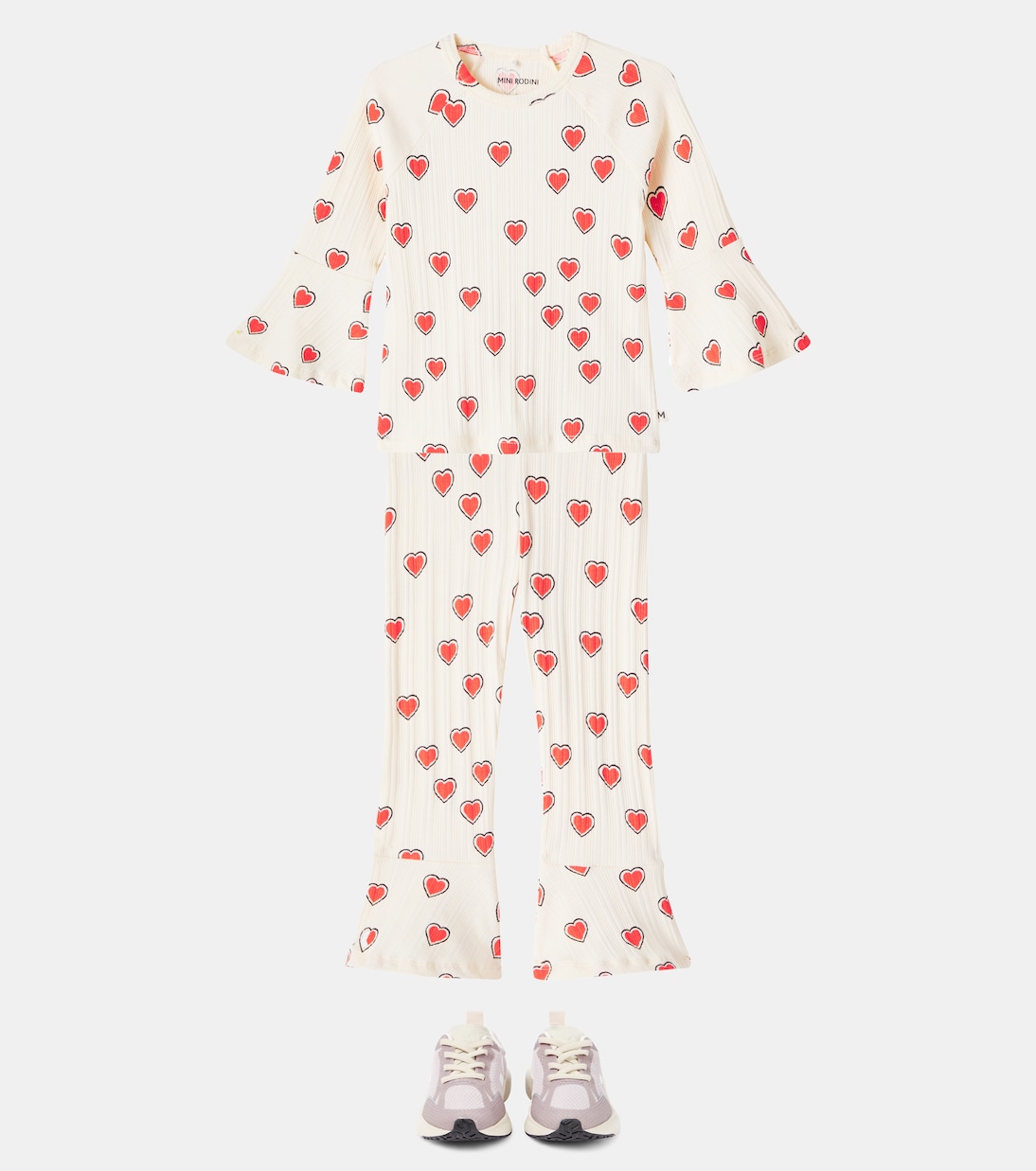 Schlaghose Outlined Hearts | Mini Rodini