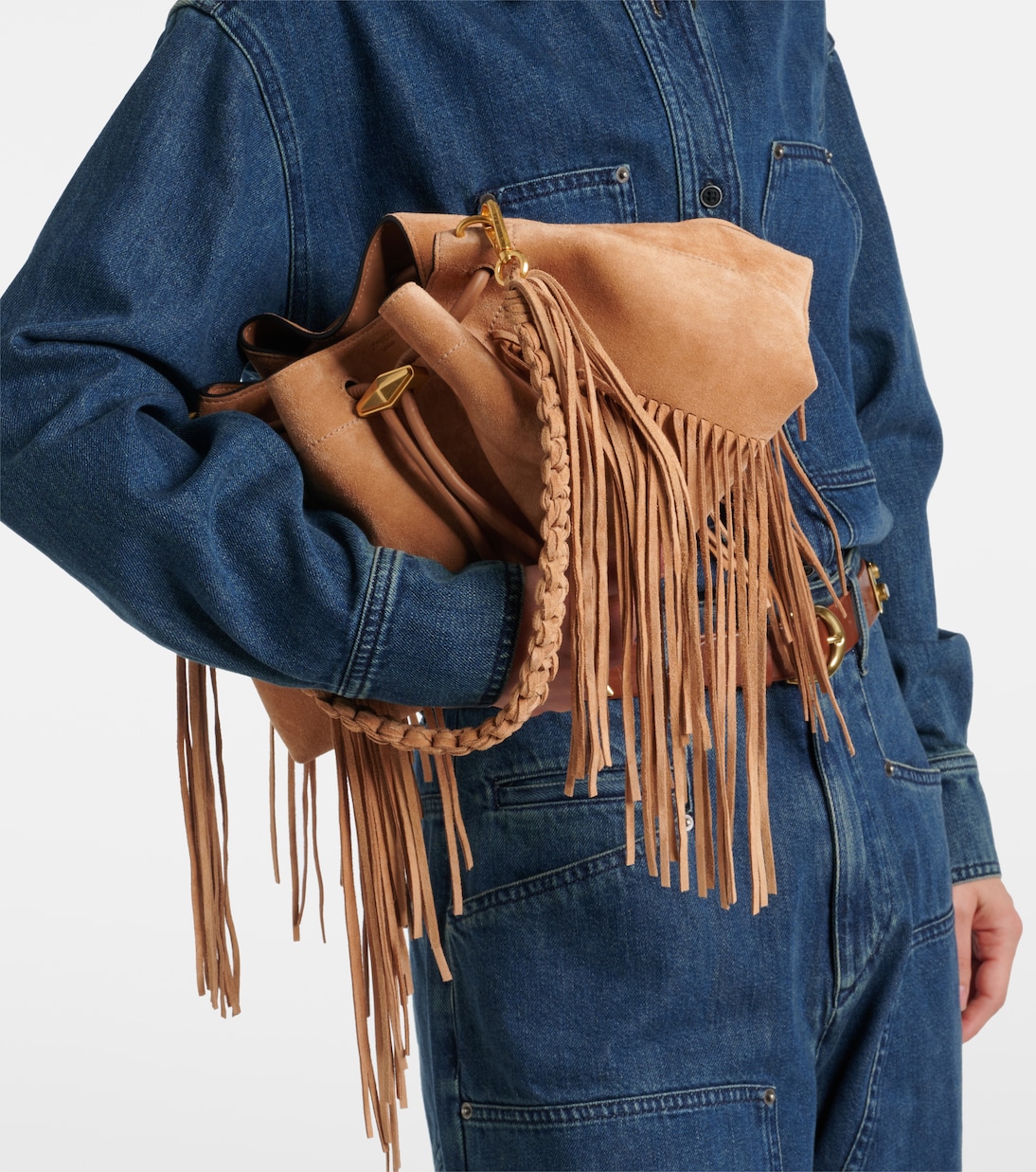 Bon Bon Medium fringed suede shoulder bag | Jimmy Choo