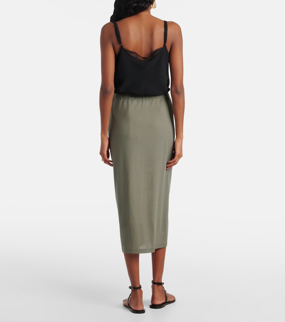 Cotton midi skirt | Vince