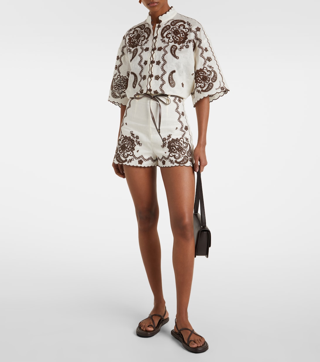 Camicia Ascension in lino con ricamo | Zimmermann