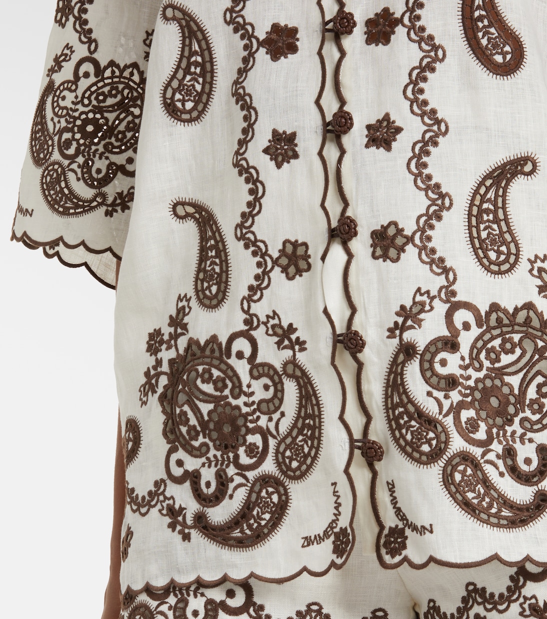 Camicia Ascension in lino con ricamo | Zimmermann