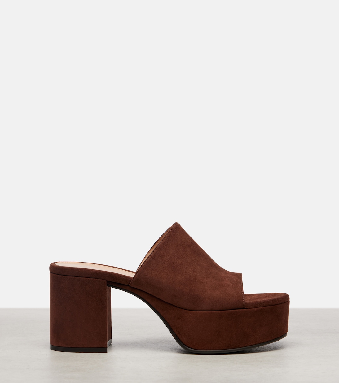 Mules à plateau en daim | Gianvito Rossi