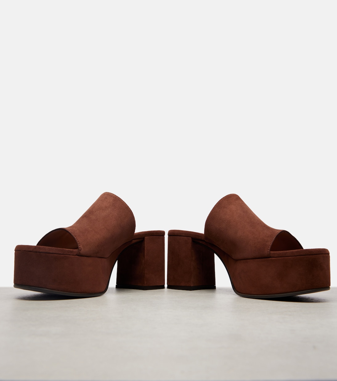 Mules à plateau en daim | Gianvito Rossi