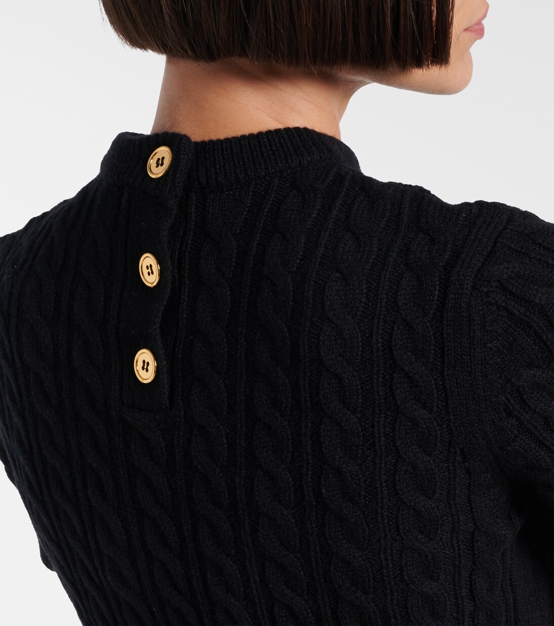 Cable-knit wool and cashmere minidress | Patou