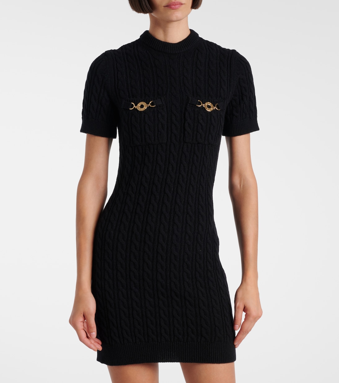 Cable-knit wool and cashmere minidress | Patou