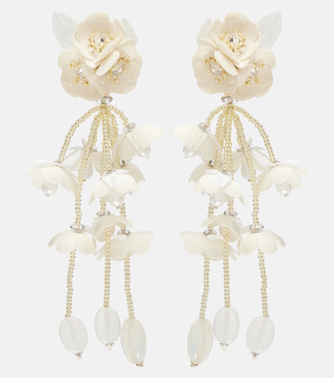 Pendientes con cuentas florales | Oscar de la Renta