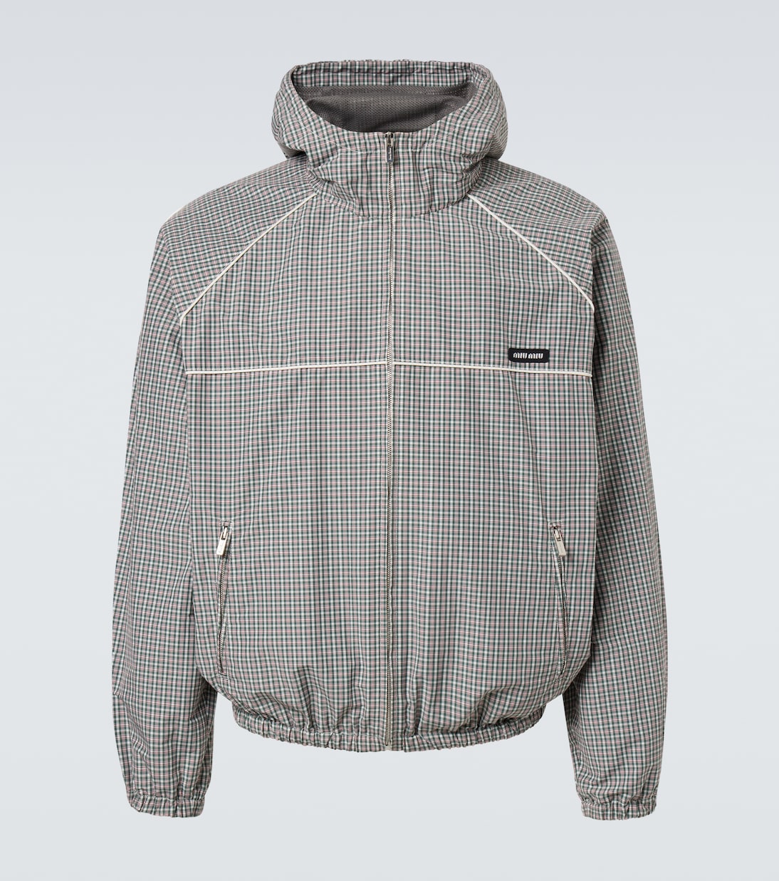 Checked technical jacket | Miu Miu