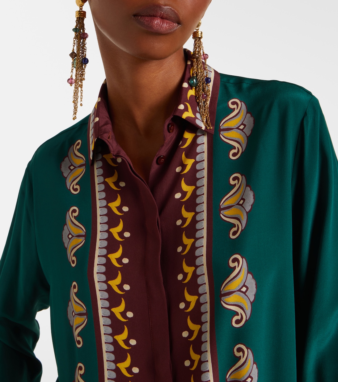 Printed oversized silk shirt | Etro