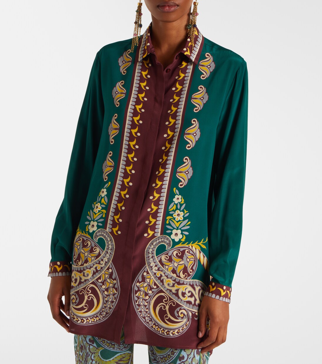 Printed oversized silk shirt | Etro