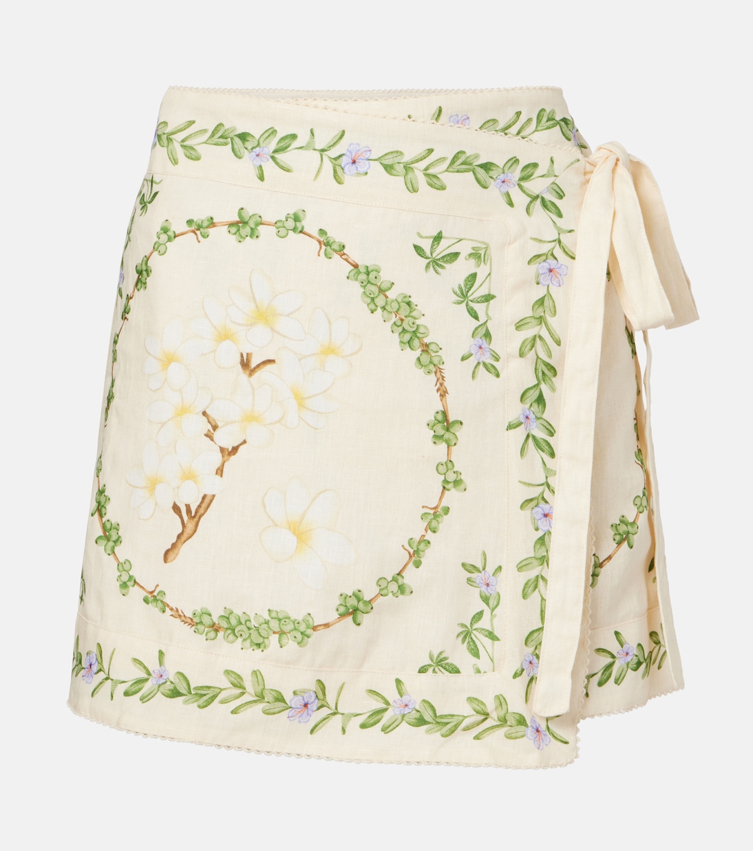 Luna floral linen beach cover-up | Agua by Agua Bendita
