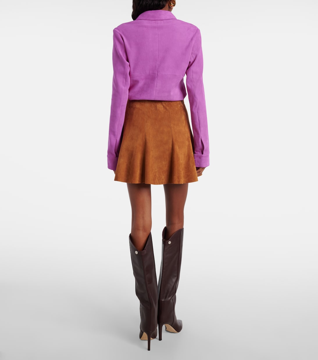 Mila pleated suede miniskirt | Stouls
