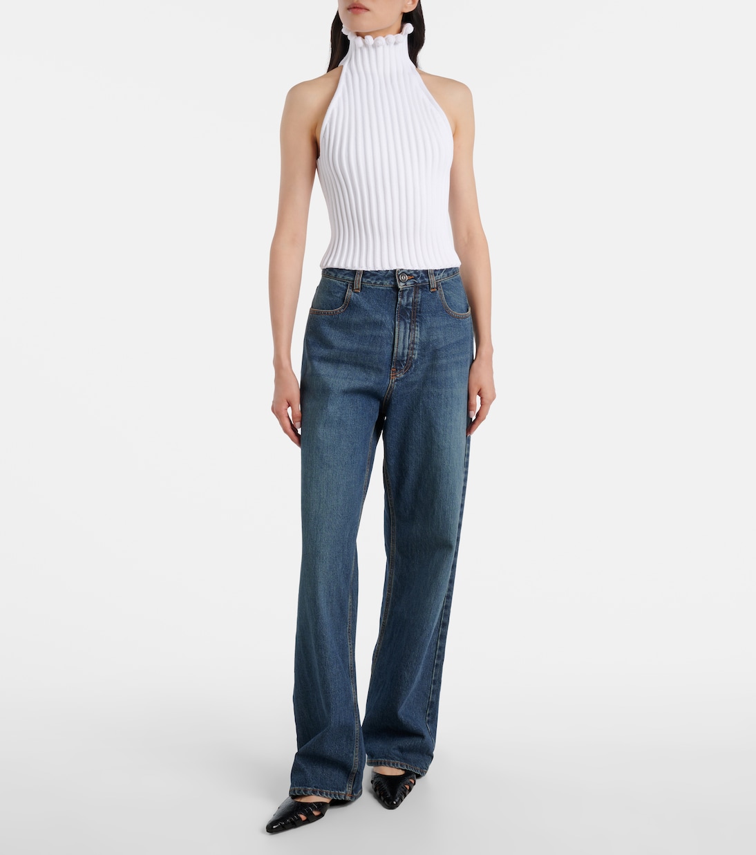 罗纹针织高领上衣 | Alaïa