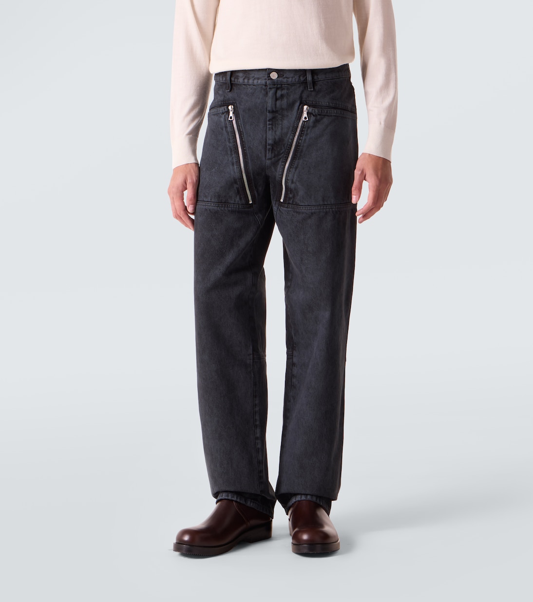 Jeans anchos con cremalleras | Dries Van Noten