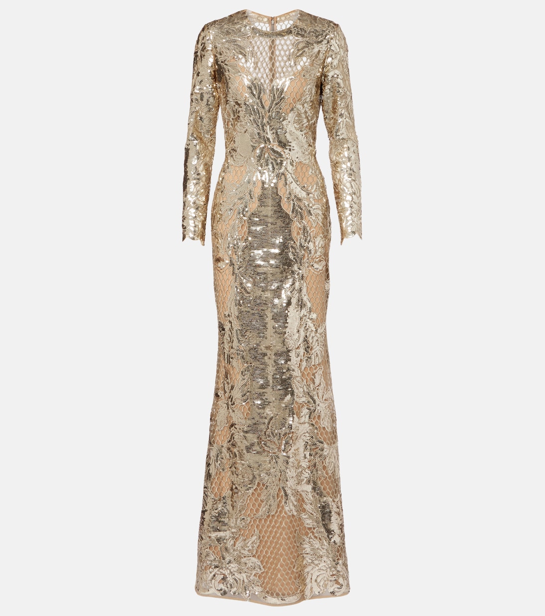Vestido de fiesta de tul bordado con lentejuelas | Elie Saab