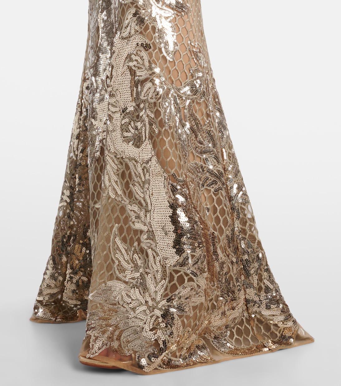 Vestido de fiesta de tul bordado con lentejuelas | Elie Saab