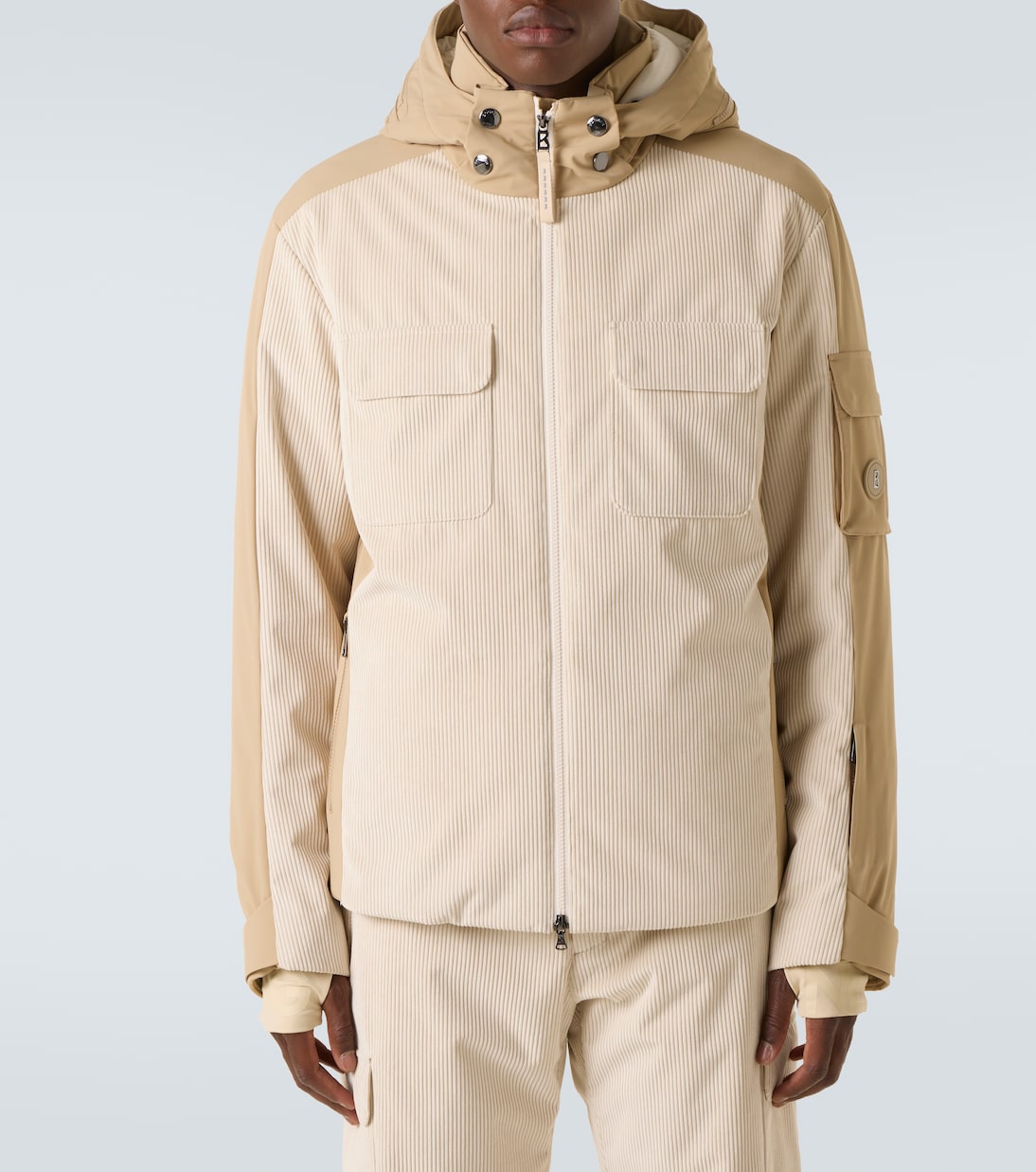 Cobe-D down-paneled ribbed-knit ski jacket | Bogner