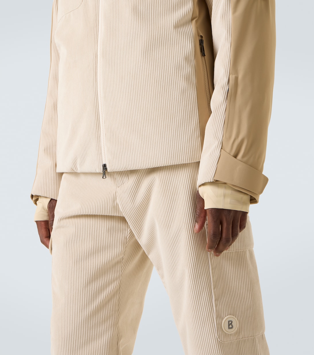 Cobe-D down-paneled ribbed-knit ski jacket | Bogner