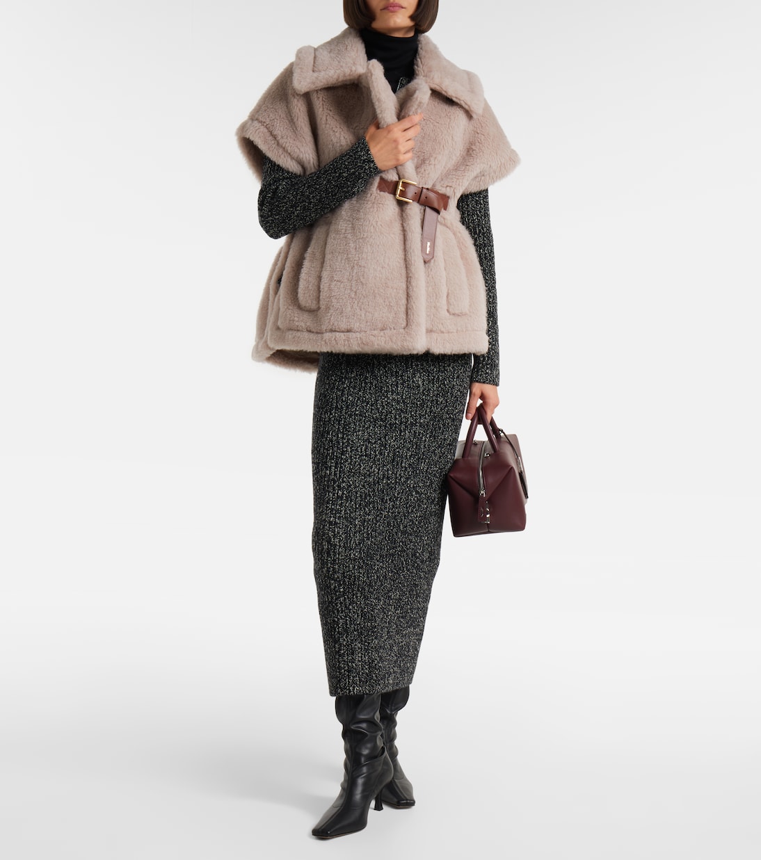 Cape Newbab en alpaga, laine et soie  | Max Mara