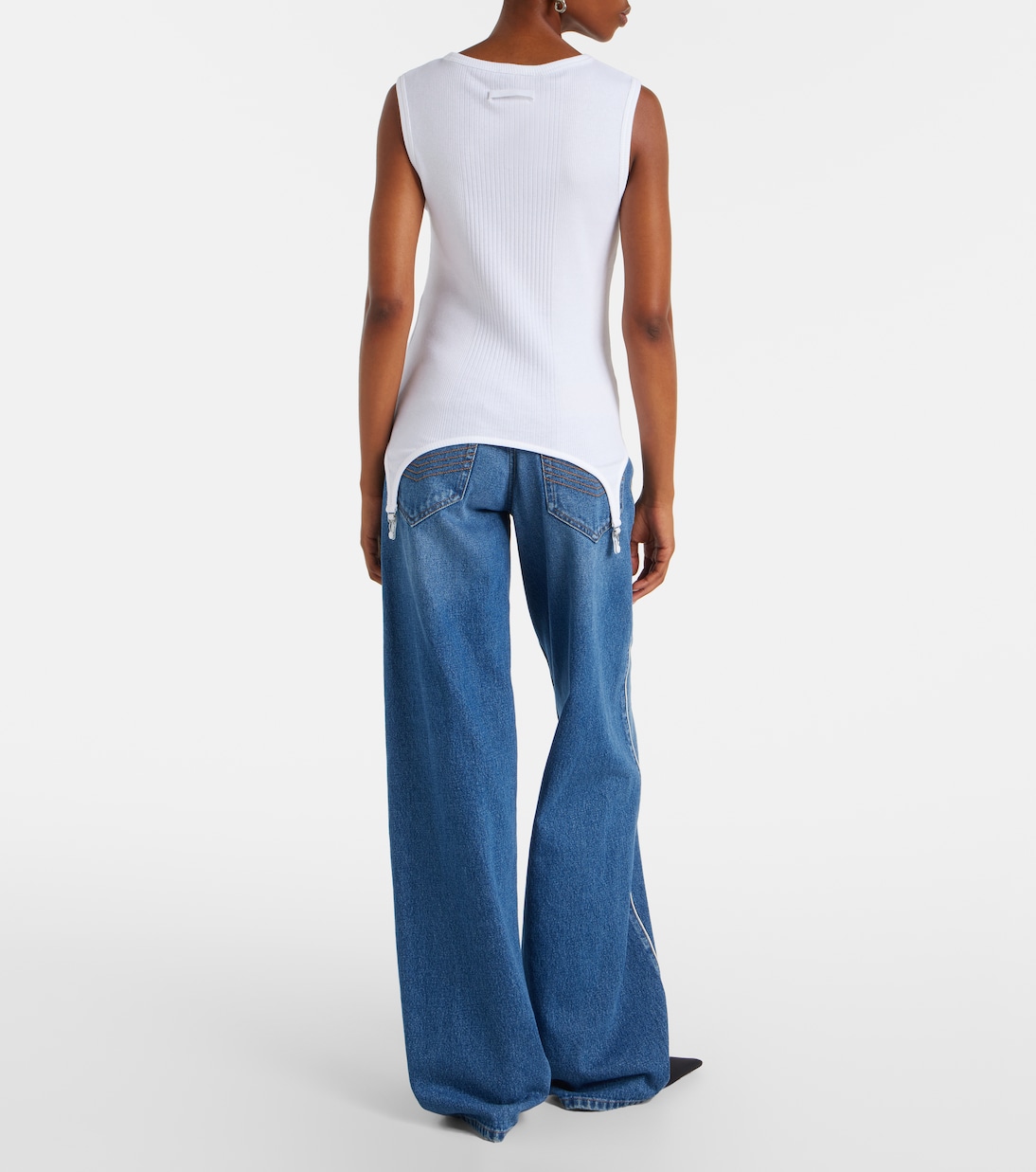 Ribbed-knit cotton jersey tank top | Jean Paul Gaultier