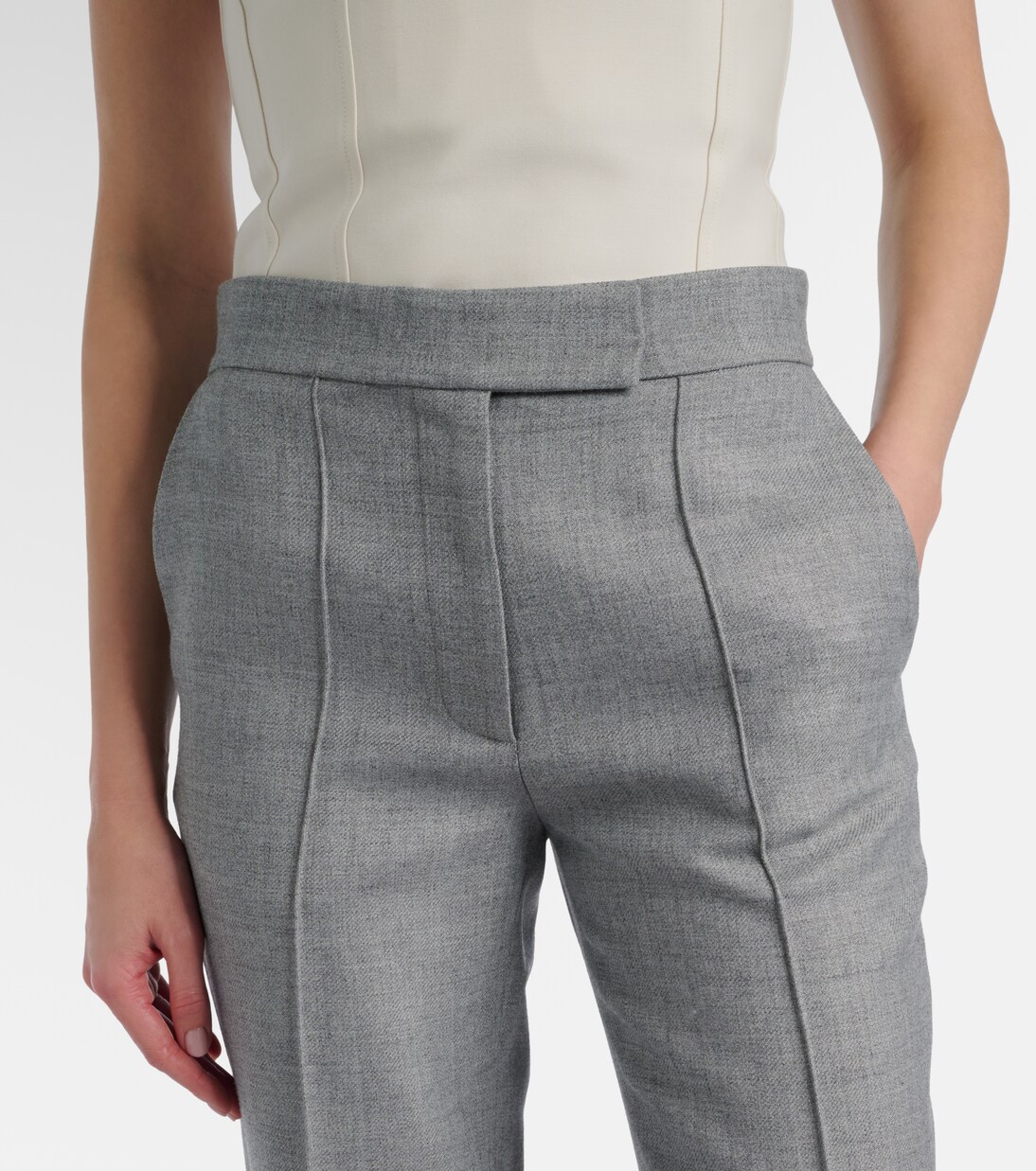 Mid-rise straight pants | Alex Perry