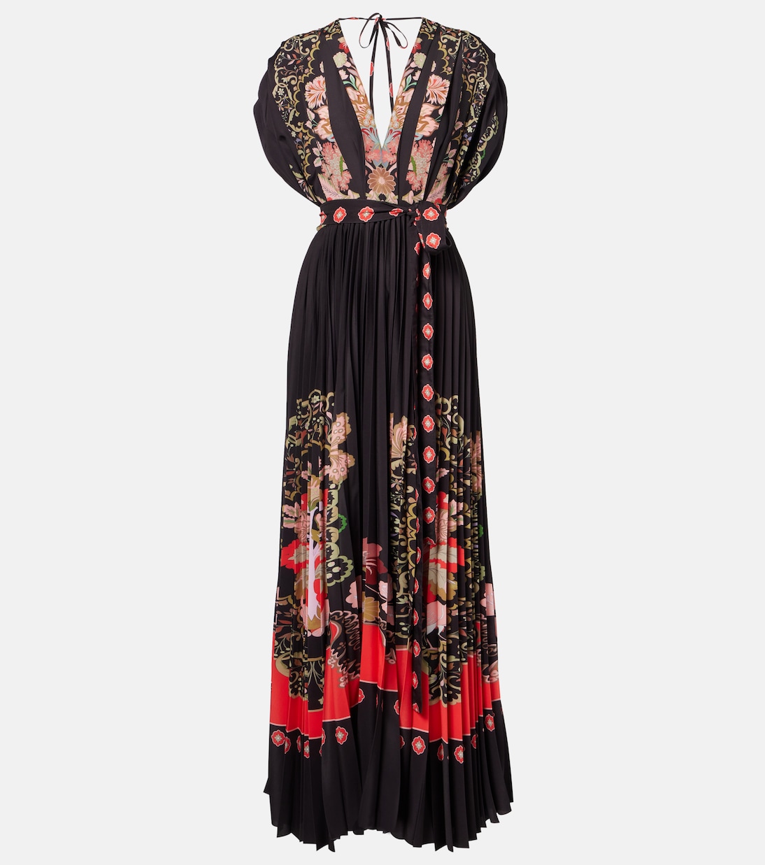 Accordion printed plissé maxi dress | La DoubleJ