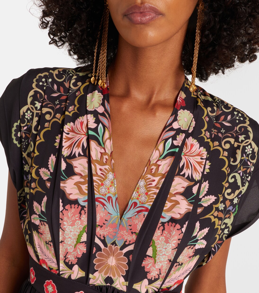 Accordion printed plissé maxi dress | La DoubleJ