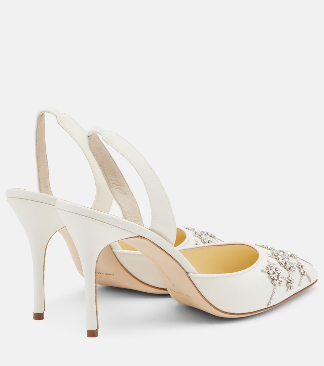 Ralyne 90 crêpe de chine slingback pumps | Manolo Blahnik