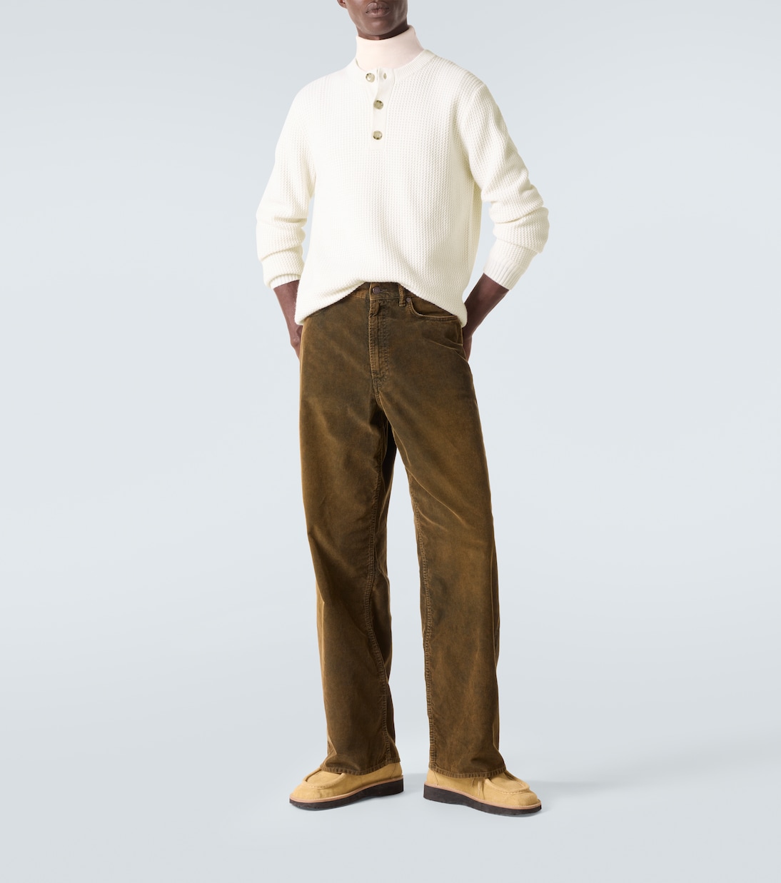 Waffle-knit wool and cashmere sweater | Allude