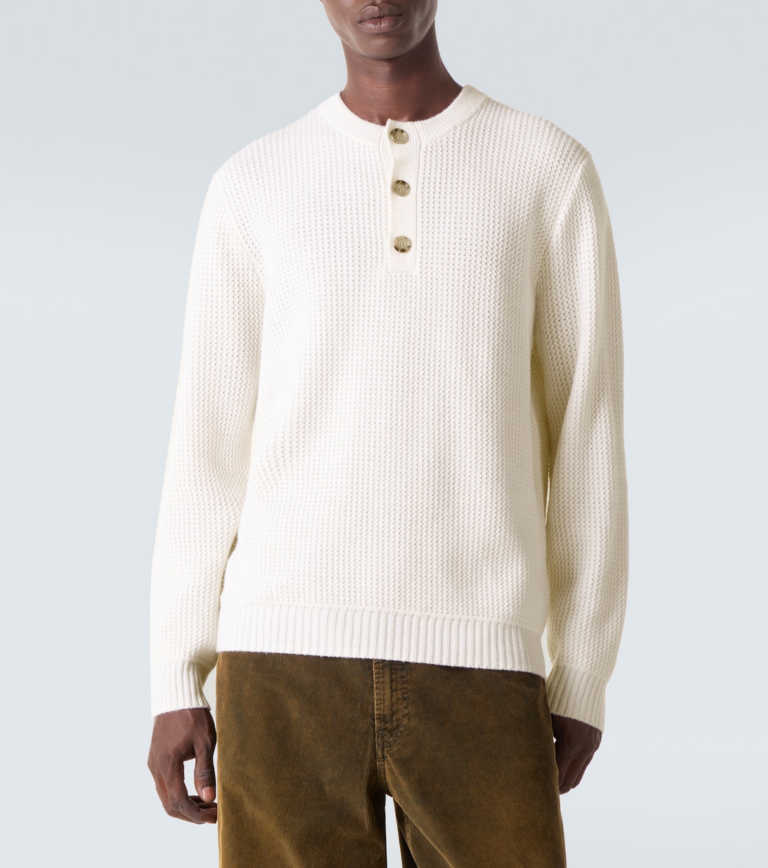 Waffle-knit wool and cashmere sweater | Allude