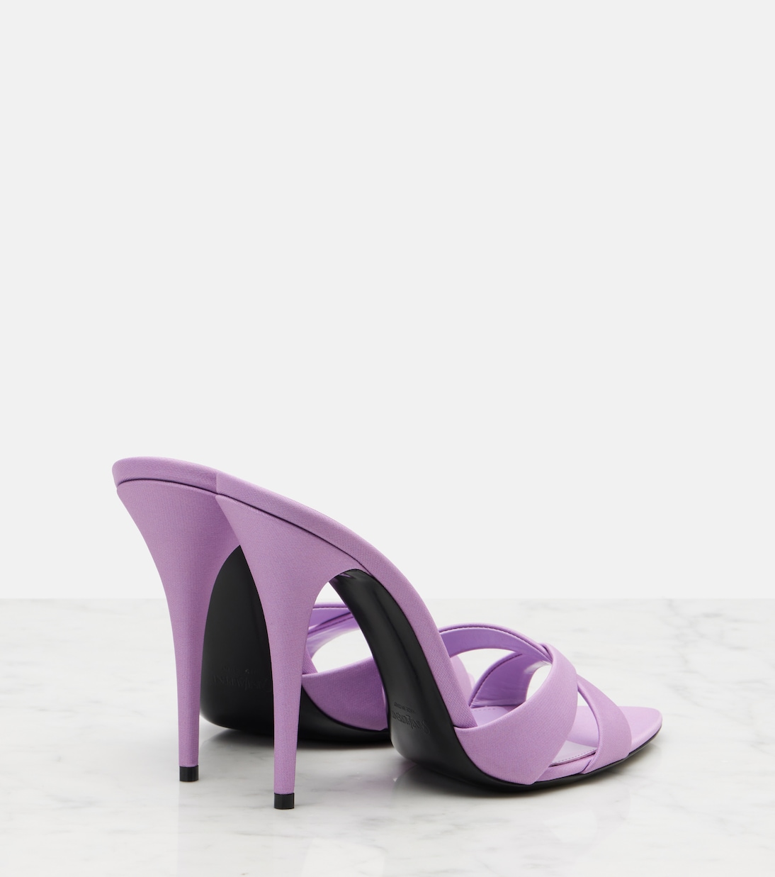 Kirat 110 crêpe satin mules | Saint Laurent