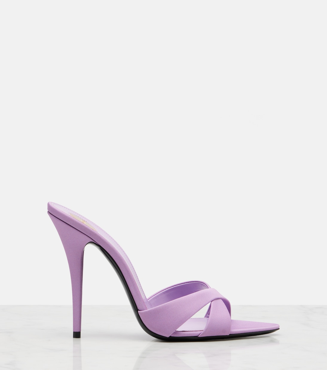 Kirat 110 crêpe satin mules | Saint Laurent