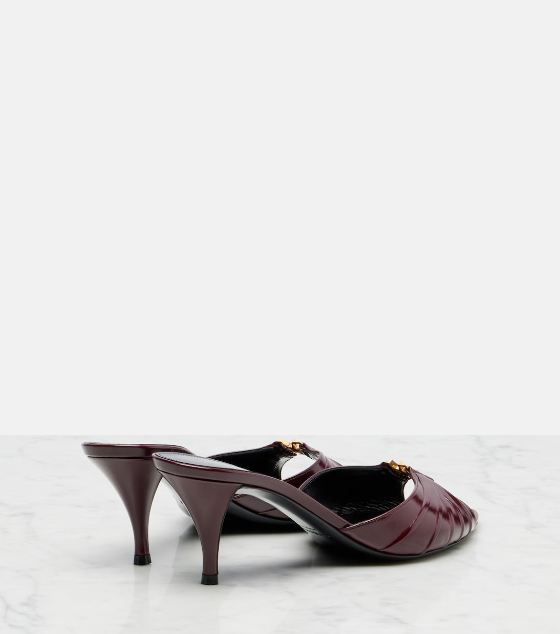 Babylone Cassandre 60 leather mules | Saint Laurent