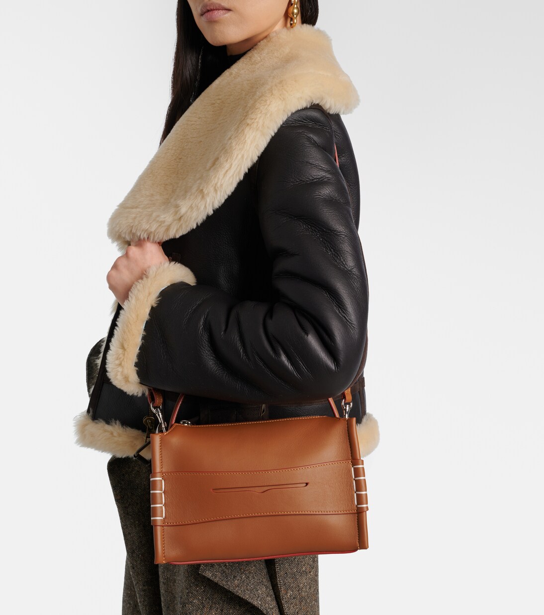 Loafer leather top-handle bag | JW Anderson