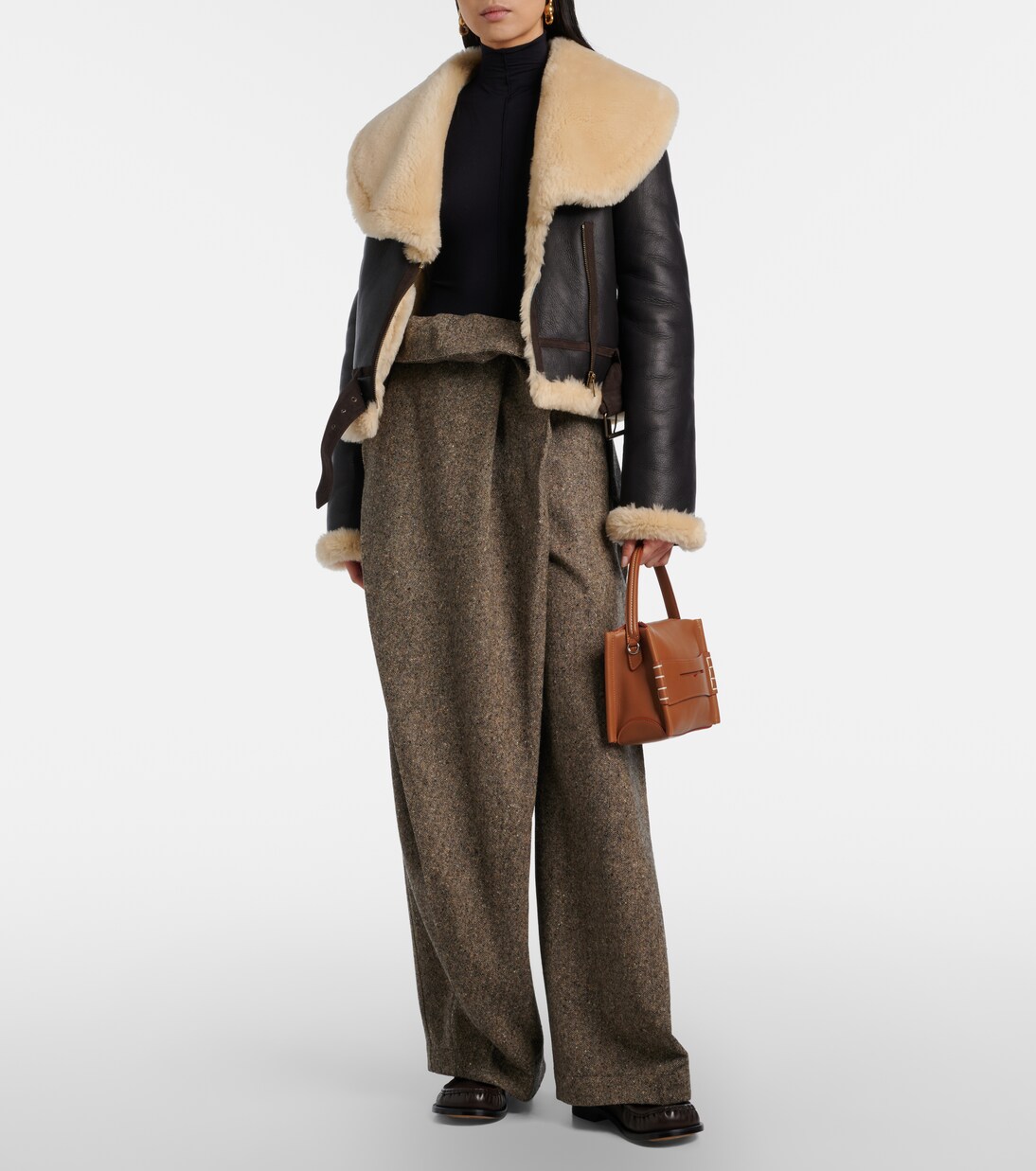 Loafer leather top-handle bag | JW Anderson