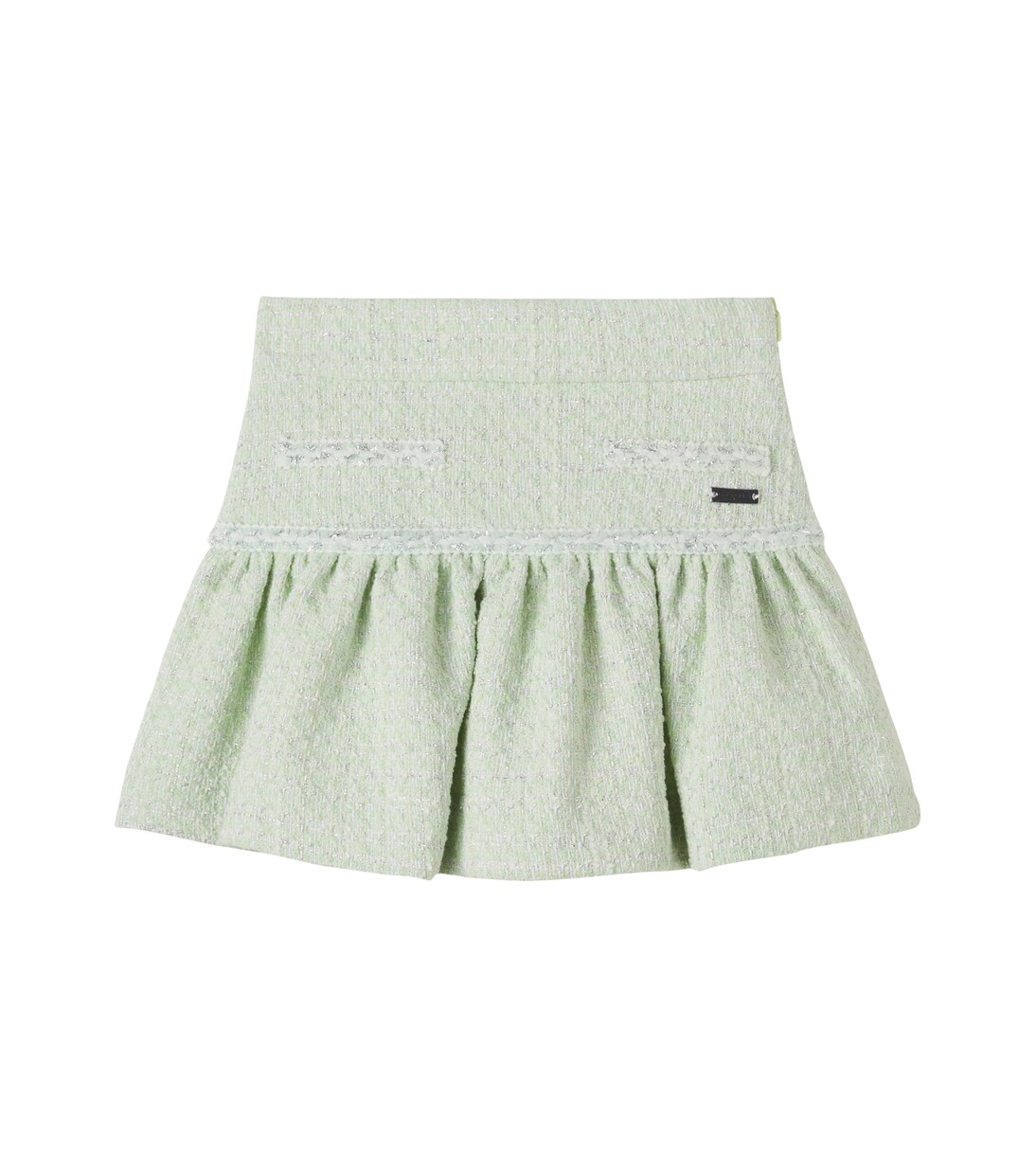 Cotton-blend lamé tweed skirt | Monnalisa