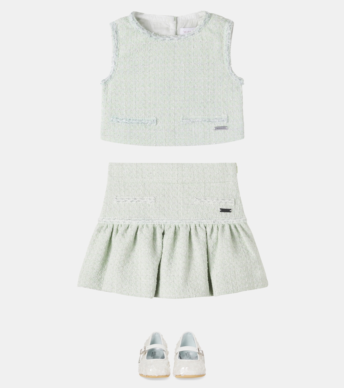 Jupe en tweed mélangé  | Monnalisa