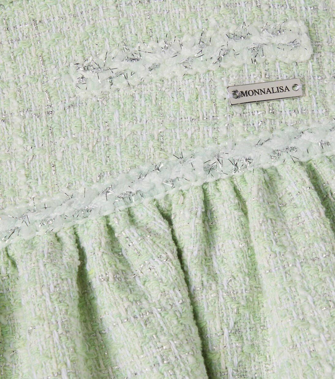 Cotton-blend lamé tweed skirt | Monnalisa