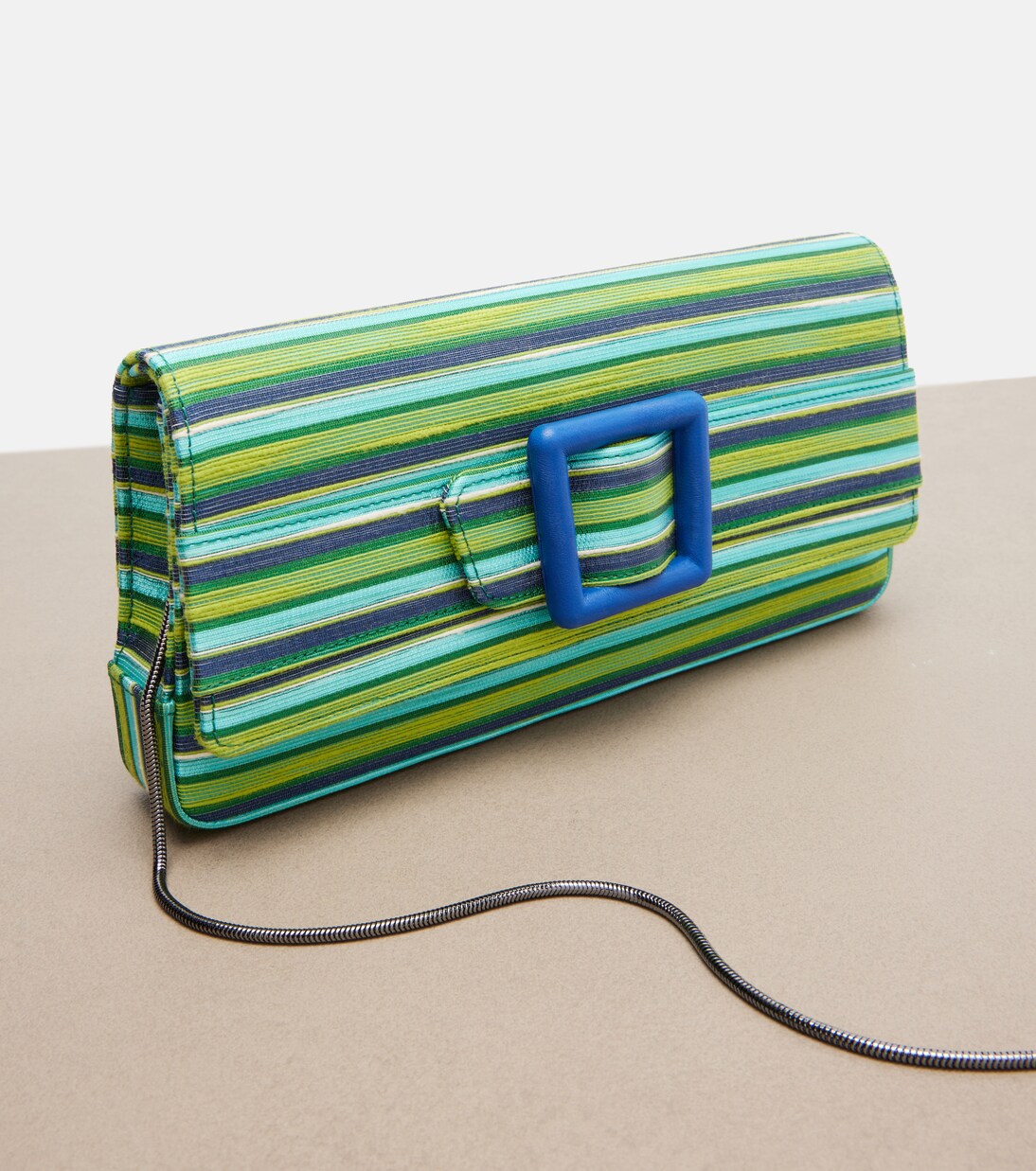 Maygot Small striped clutch | Manolo Blahnik
