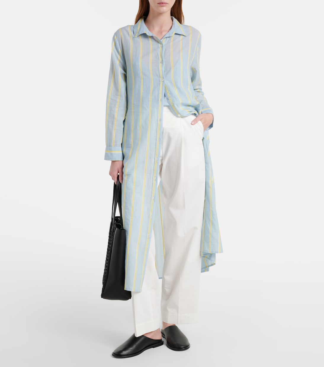 Kimora striped cotton shirt dress | Velvet