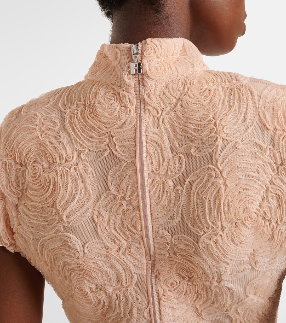 Besticktes Maxikleid aus Tüll | Rotate