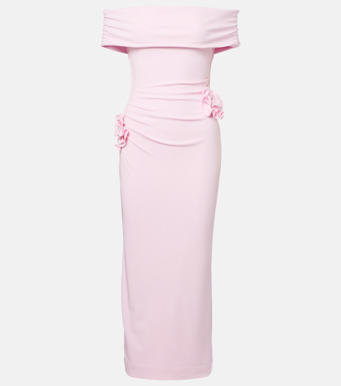 Vestido midi de jersey con aplique floral | Roland Mouret